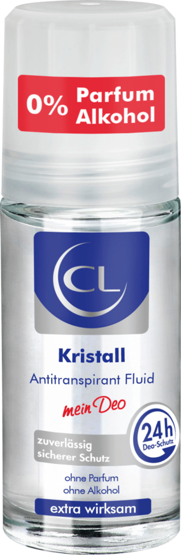 CL Deo Kristall Antitranspirant Mineral Fluid extra sensitive, 50 ml