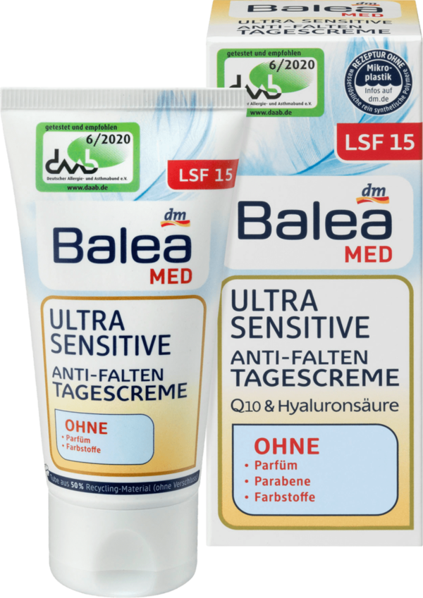 Balea Med Ultra Sensitive q10 Anti-Falten Tagescreme lsf 15