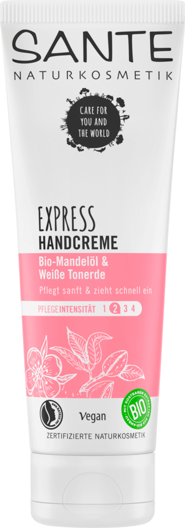 Sante Express Handcrème van Witte klei en Amandelolie, 75 ml