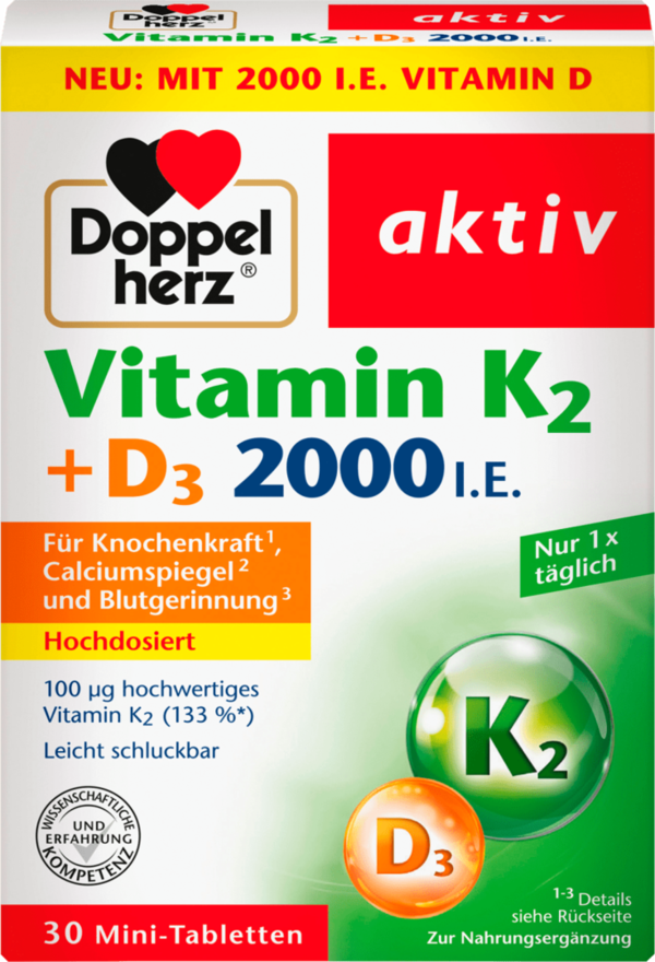 Vitamine K2 + D3 2000 30 Stuks