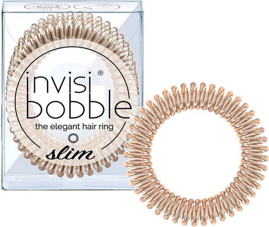 Invisibobble - Slim - Brons - Haarelastiekjes- Haarbandjes - 3 Stuks