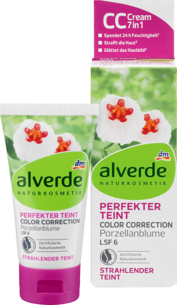 Alverde Perfekter Teint Color Correction Porzellanblume 50 ml