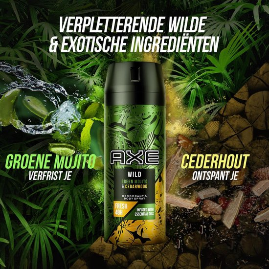AXE Green Mojito & Cedarwood Deodorant Spuitbus 150 ml Voordeelverpakking
