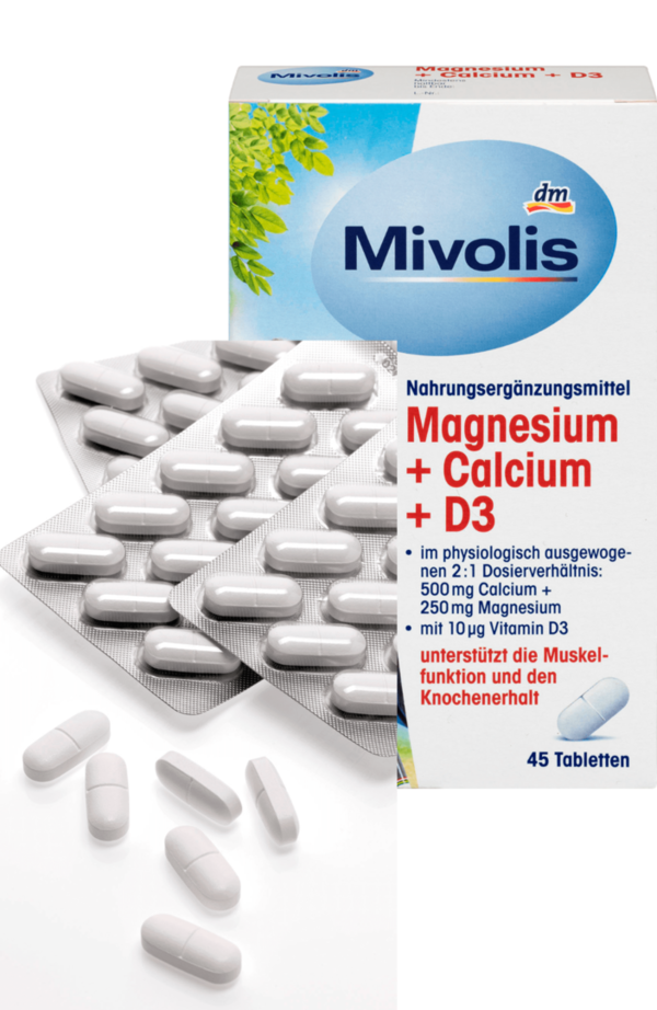 Mivolis Magnesium Calcium Vitamine D3 45 Tabletten