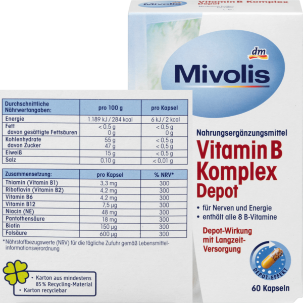Mivolis Vitamine B Complex Depot Capsules 60 Stuks