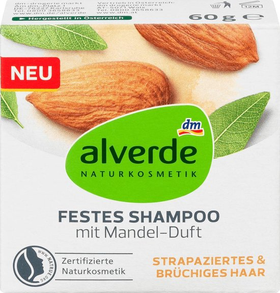 Alverde Festes Shampoo Mit Mandel-Duft 60 g