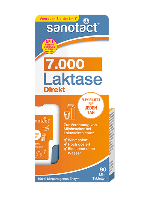 Sanotact Laktase 7.000 FCC Mini-Tabletten 90 Stuks