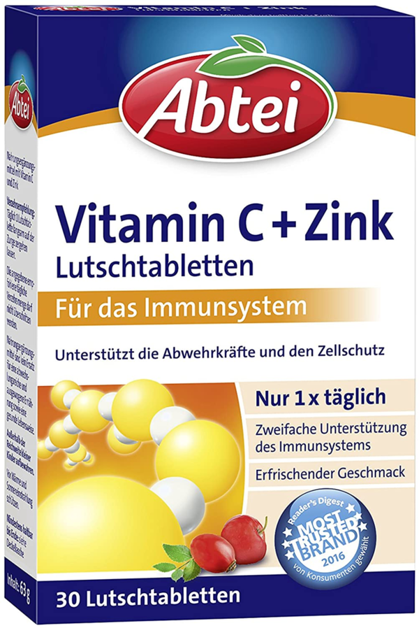 Abtei Vitamine C plus Zink 30 Zuigtabletten