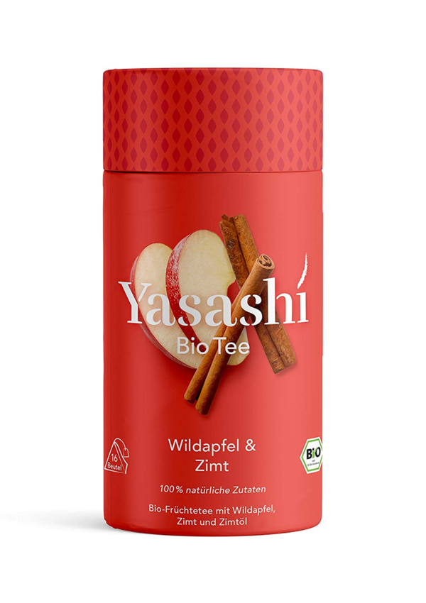 Yasashi Bio Tee Fruitthee met Wilde appel kaneel en kaneelolie 40g