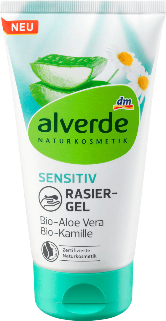 alverde Sensitive Scheergel Bio-Aloë Vera Bio-Kamille 150 ml