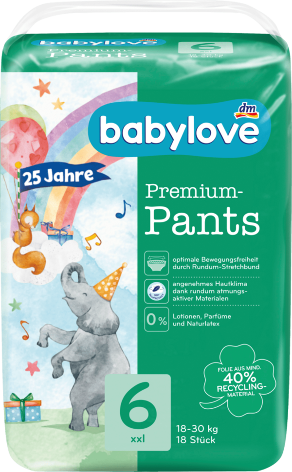 Babylove Premium Pants Luierbroekjes - maat 6 - XXL - 18-30 kg (18 Stuks)
