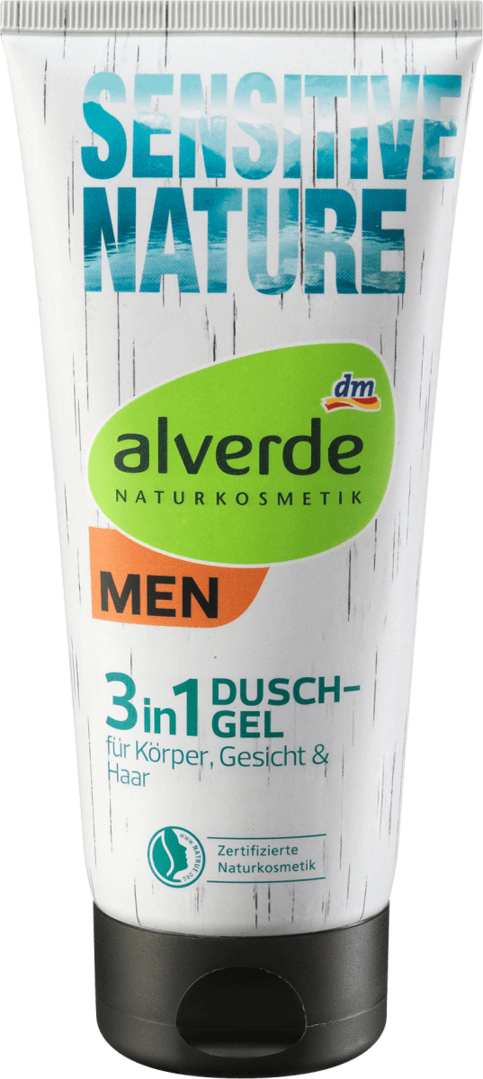 Alverde MEN Douchegel 3 in 1 Sensitive 200 ml
