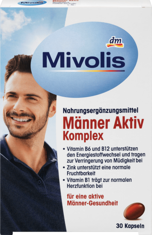 Mivolis Men Active Complex, capsules, 30 stuks, 26 g