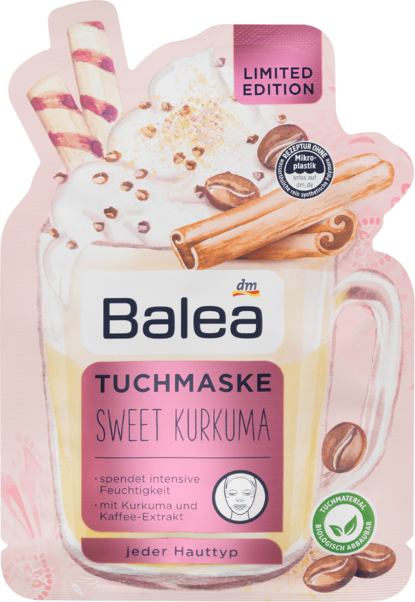 Balea Tuchmaske Sweet Kurkuma, 1 St