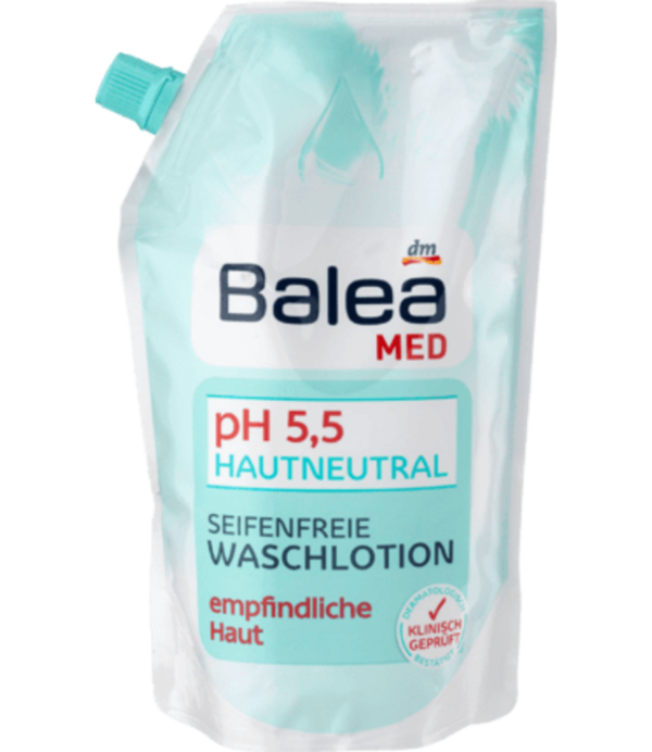 Balea Med Waslotion pH 5.5 Huidneutraal Zeepvrij Navulverpakking 500 ml