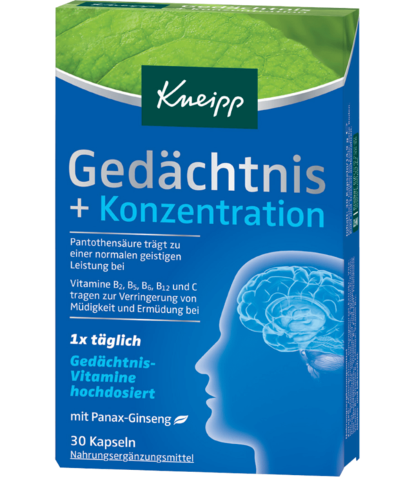 Kneipp Geheugen + Concentratie Capsules 30st
