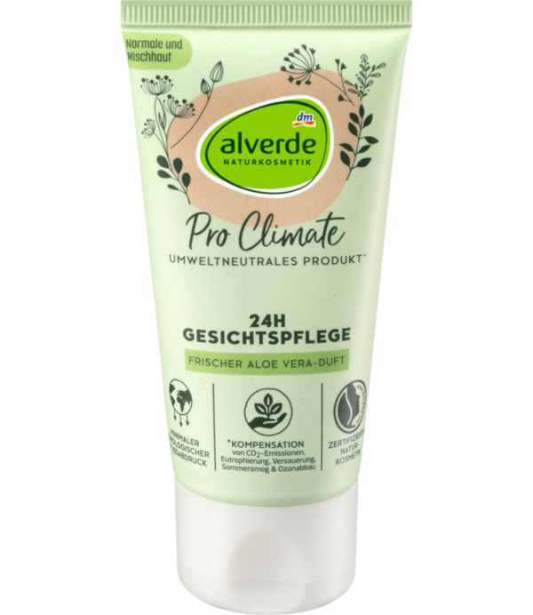 Alverde Pro Climate 24H Gezichtsverzorging Aloe Vera 50 ml
