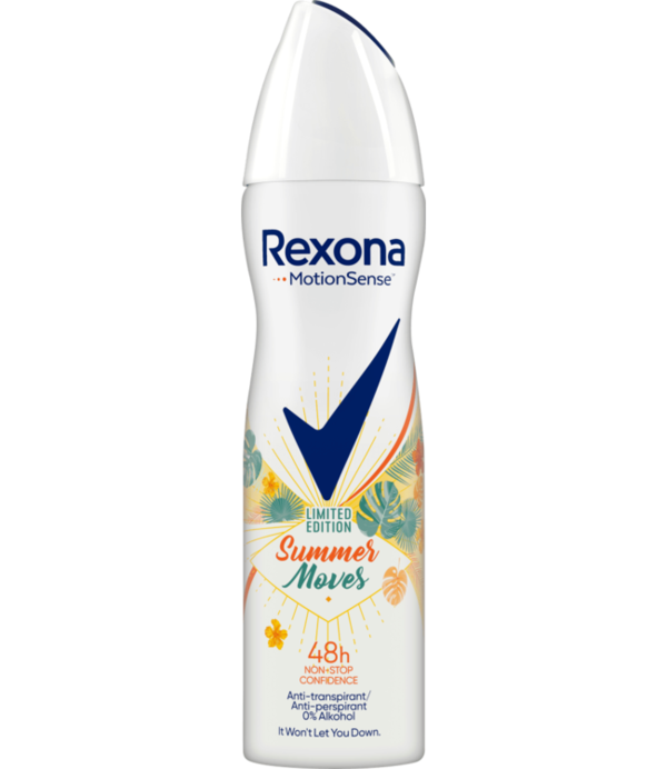 Rexona Deo Spray Antitranspirant Summer Moves, 150 ml