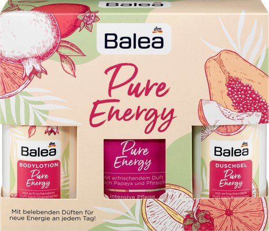 Balea Pure Energy Geschenkset Bodylotion,Douchegel,Gezichtsmasker