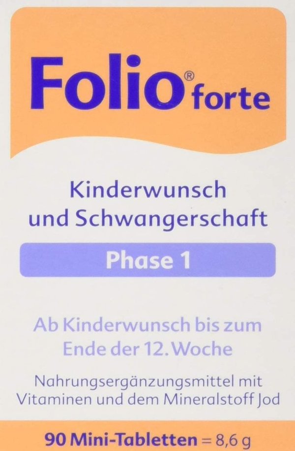 Foliumzuur Zwangerschap	 Folioblad 1 Forte, 90 St. tabletten
