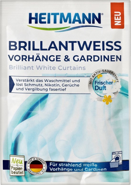Heitmann Wasmiddel Briljant Wit Gordijnen & Gordijnen, 50 g