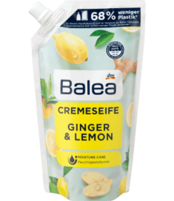 Balea Ginger & Lemon Crèmezeep Navulverpakking, 500 ml