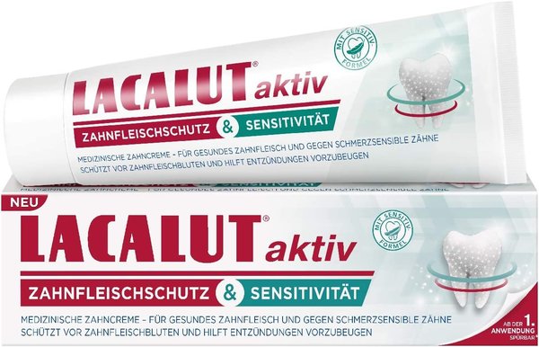 Lacalut Tandpasta Actief Tandvleesbescherming & Sensitive, 75 ml