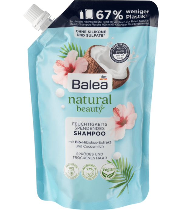 Balea Natural Beauty Shampoo Vocht NFB, 400 ml